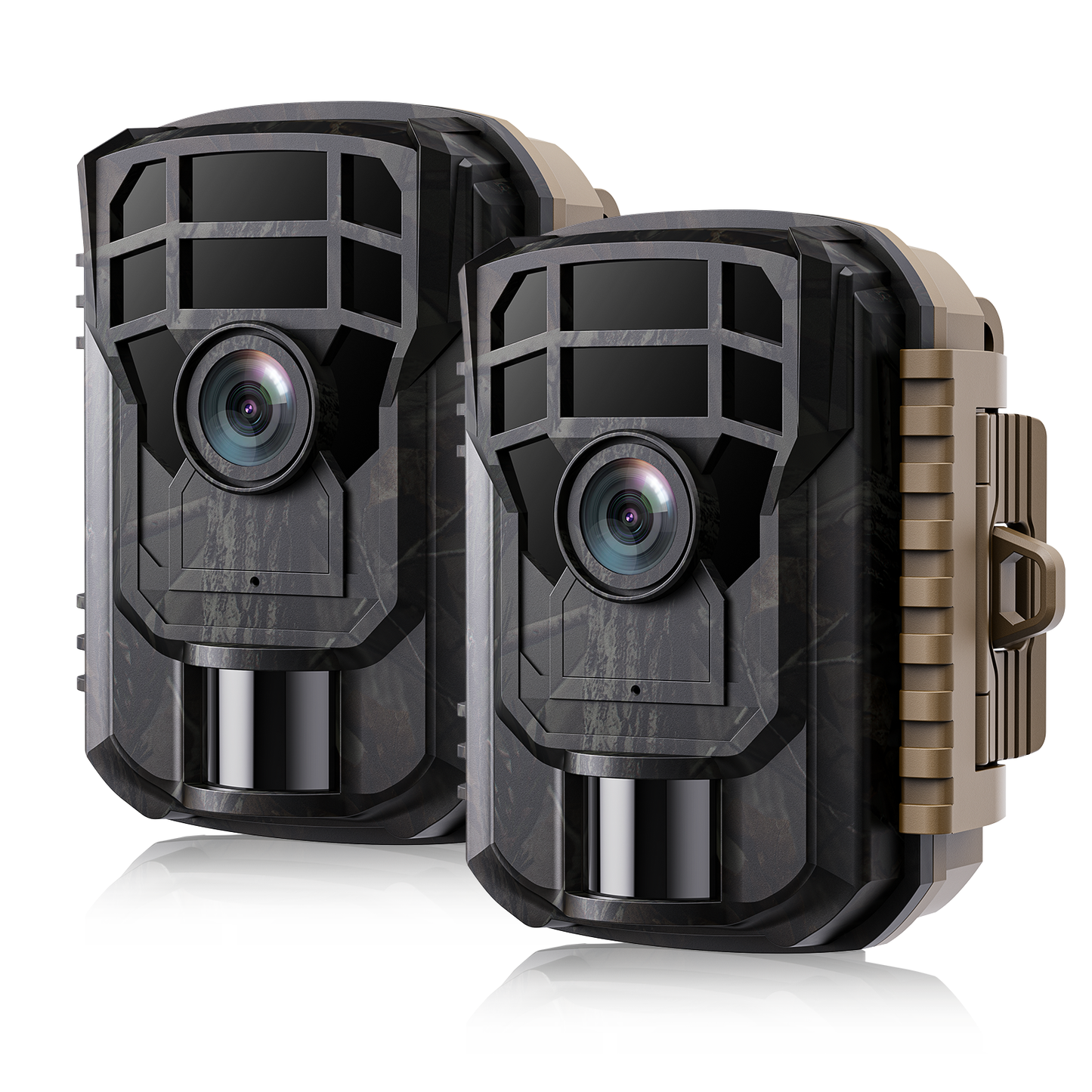 CAMPARK 2 Pack Trail Game Camera 36MP 2K 2.4"LCD Trail Cam with Infrared Vision Motion Activated Waterproof 120° Wide Angle Lens for Hunting