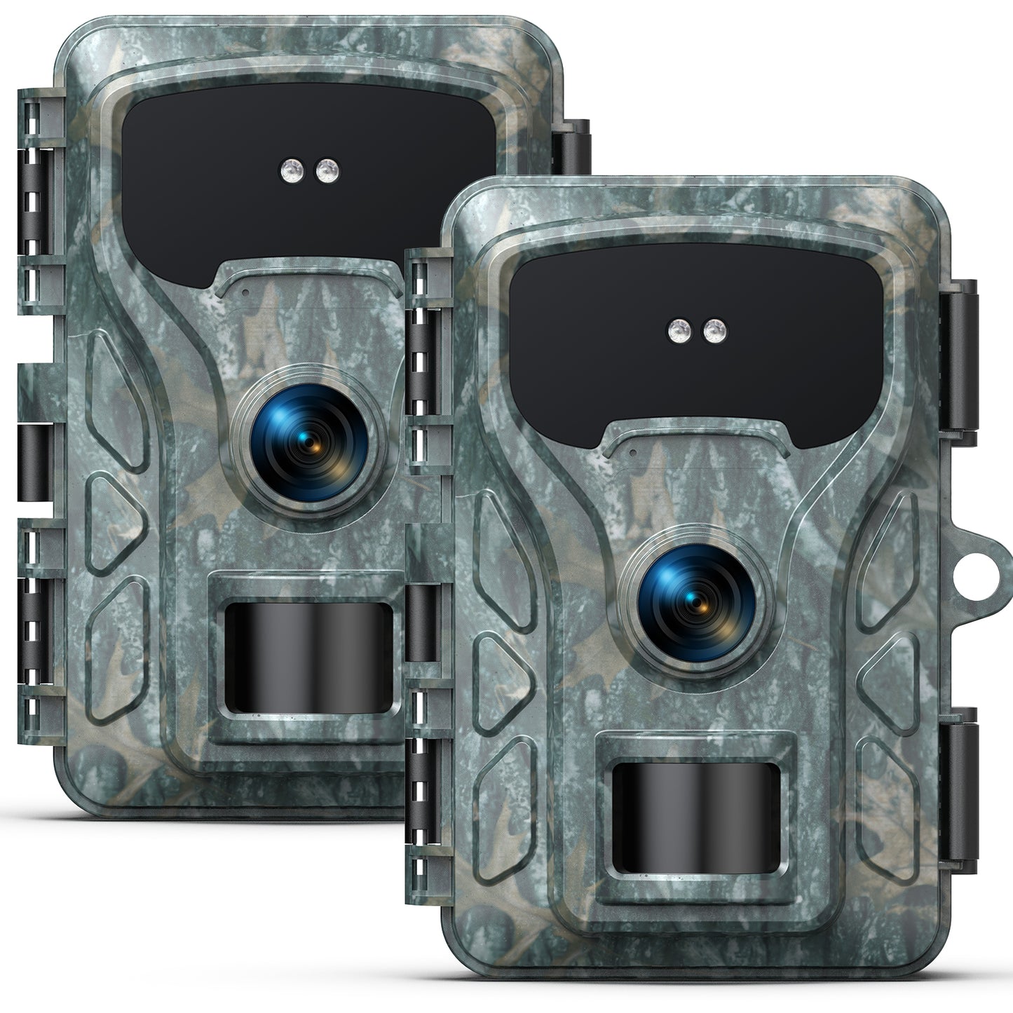 CAMPARK 2 Pack Trail Camera 4K 48MP Game Hunting Deer Camera with Night Vision Waterproof IP66 0.1s Trigger Time Latest Sensor Motion Time-Lapse 120°Wide-Angle 2.0” LCD for Wildlife Monitoring