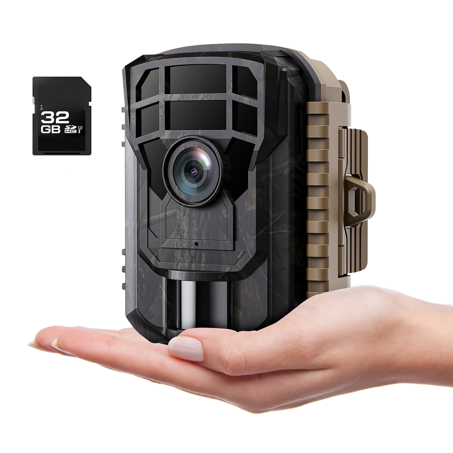 CAMPARK Trail Camera with SD Card 24MP 1080P Game Hunting Deer Camera with Night Vision Waterproof IP56 Motion Activated 120°Wide-Angle 2.0" LCD Trail Cam for Wildlife Monitoring