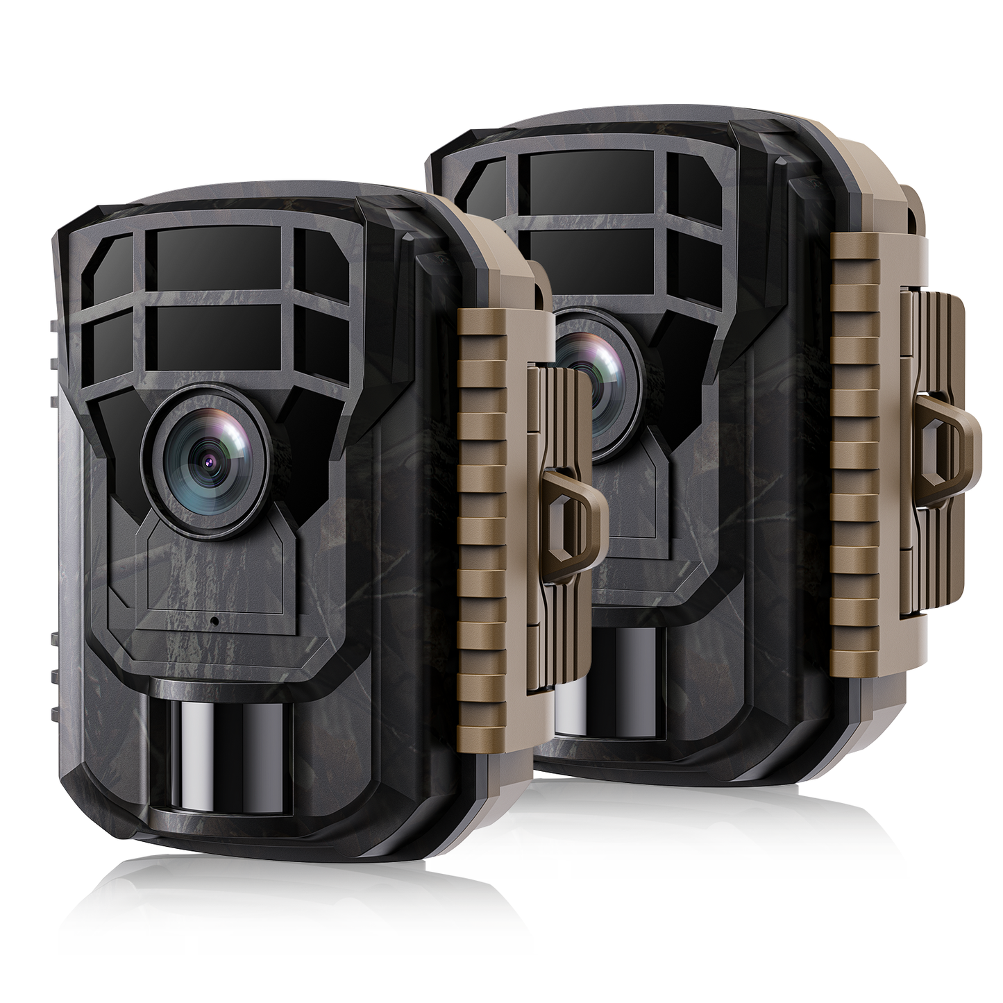 CAMPARK 2 Pack Trail Camera 24MP 1080P Game Hunting Deer Camera with Night Vision Waterproof Motion Activated 120°Wide-Angle 2.0" LCD Trail Cam for Wildlife Monitoring