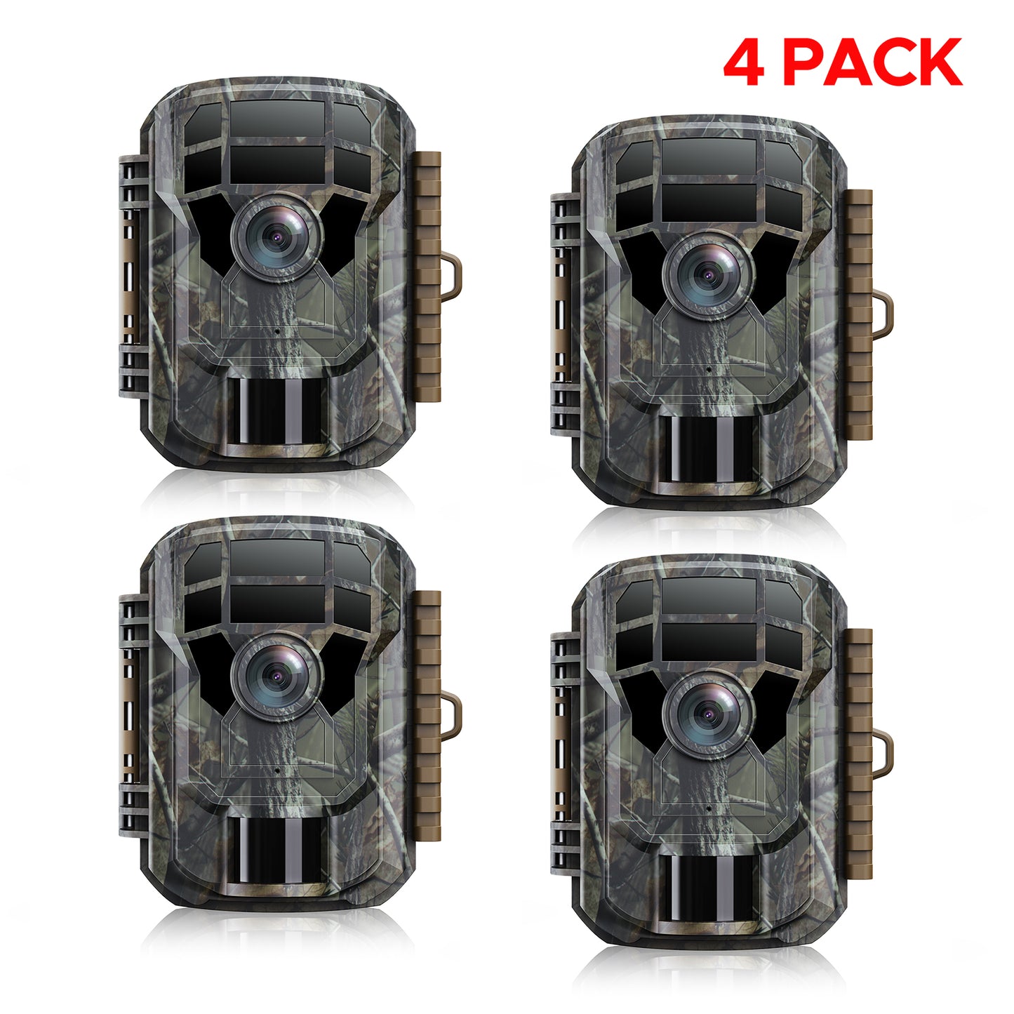 CAMPARK Trail Camera 24MP 1080P Game Hunting Deer Camera Night Vision Motion Activated (4 Pack)