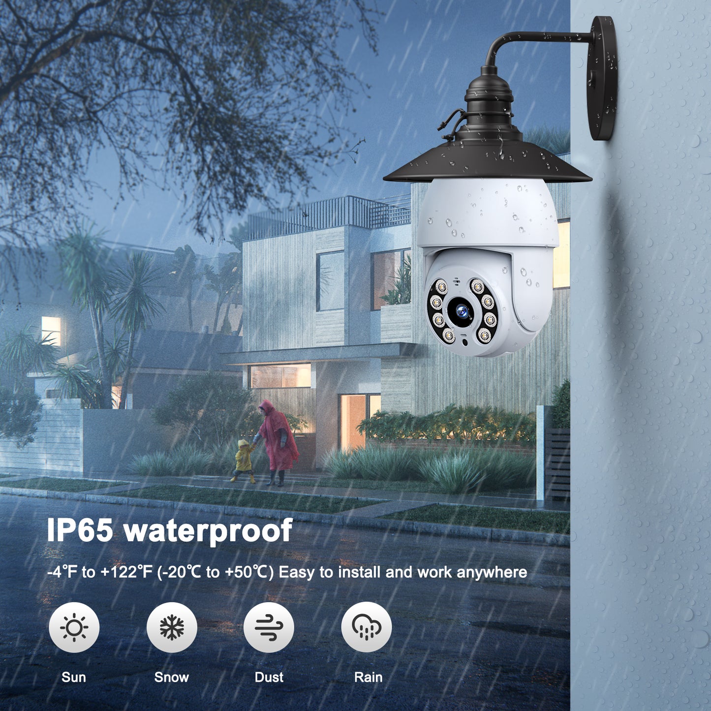 Toguard SC30 2 Packs 2K/4MP WiFi Light Bulb Security Camera Outdoor Indoor PTZ Wireless Dome Surveillance Camera