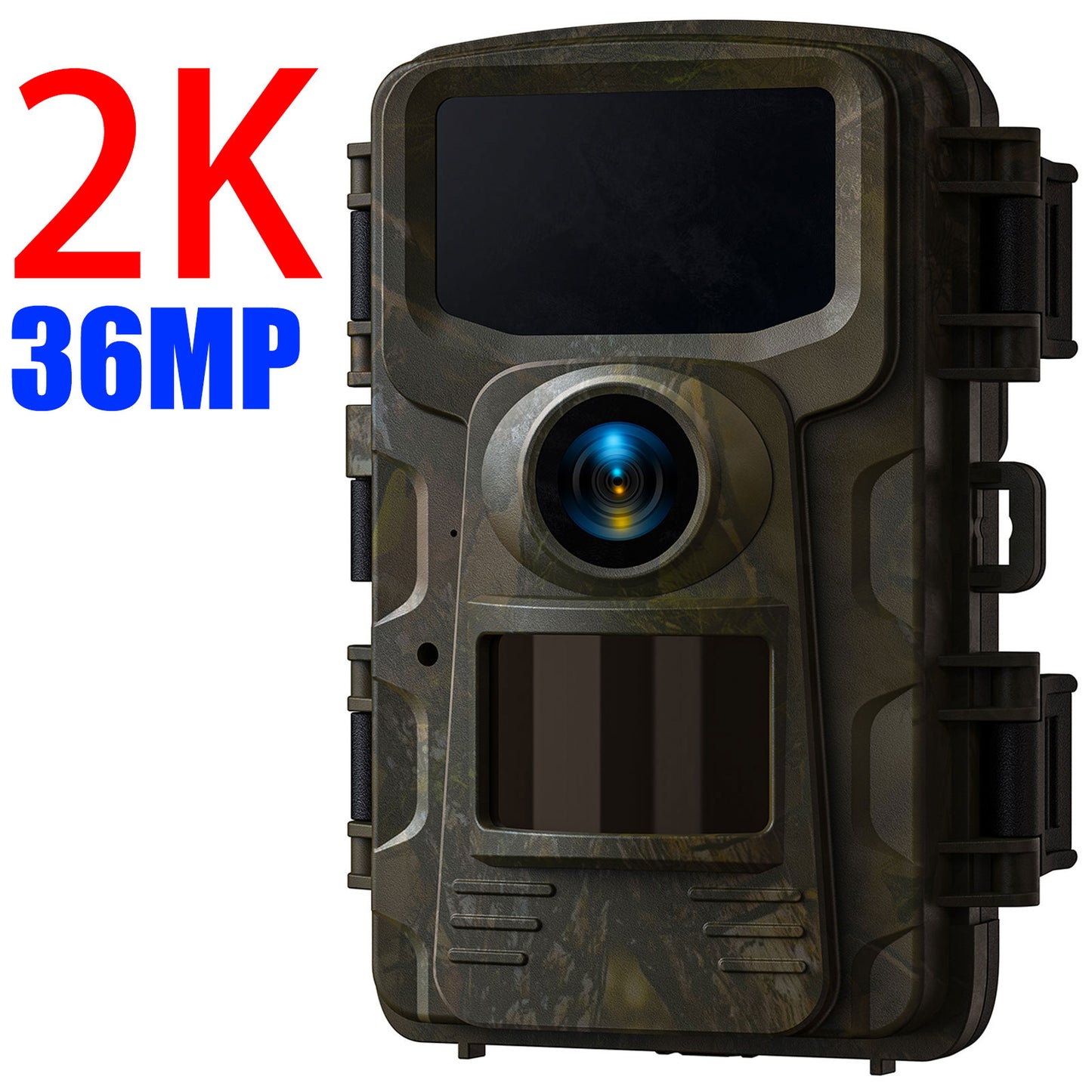 CAMPARK Infrared Trail Camera 36MP 2K Game Camera with Night Vision Waterproof 65FT Wildlife Scouting Hunting Trail Cam with 120° Wide Angle Lens 2.0" LCD