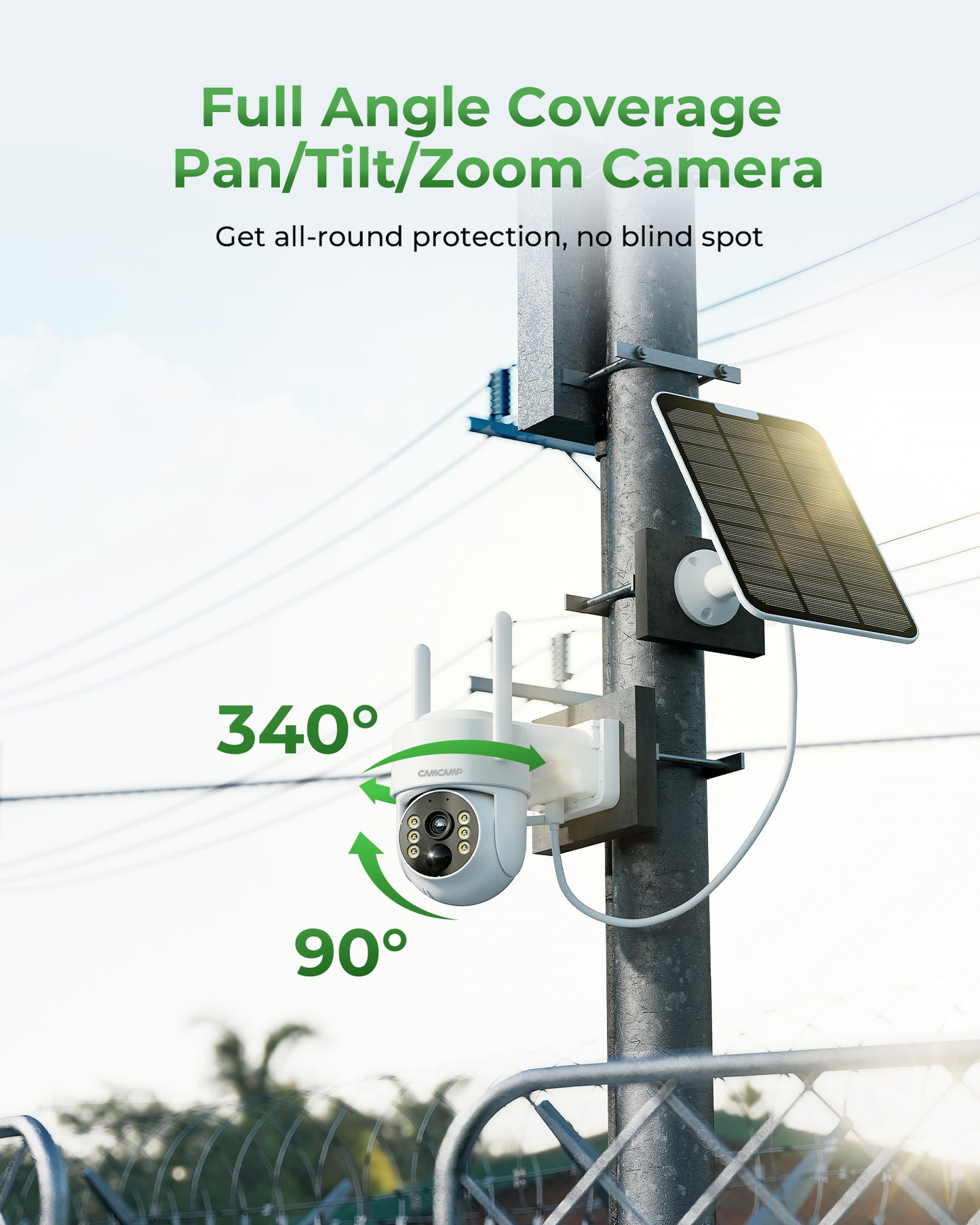 TOGUARD SC43 2K/4MP Solar Wireless Security Camera System with 10CH 10.1" NVR Monitor Outdoor Battery WiFi Dome Surveillance Camera HDMI Connector