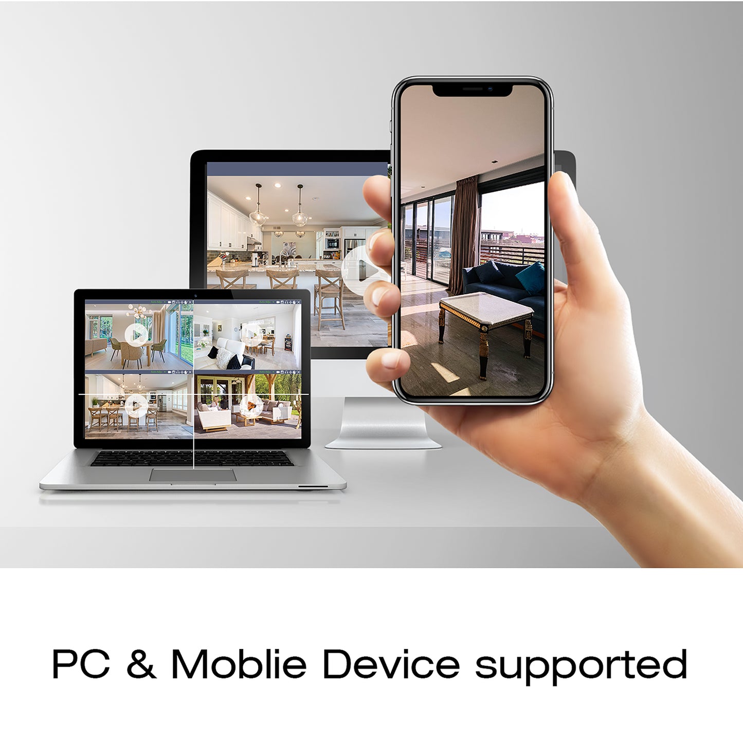 Toguard SC35 Système de caméra de sécurité CCTV 8 canaux extérieur avec disque dur 3 To 8 caméras de surveillance Bullet 1080P connecteur HDMI