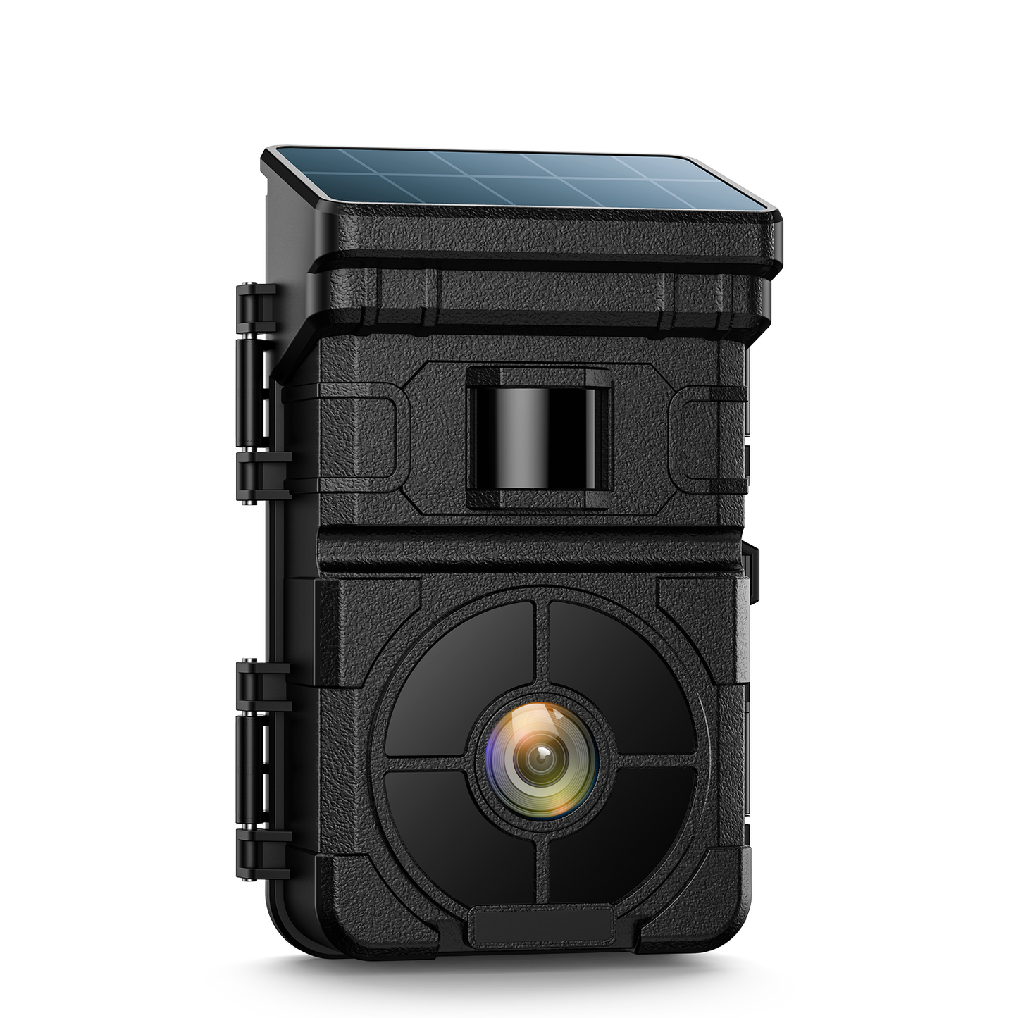 CAMPARK Solar Trail Camera 24MP 1080P Game Camera with 2500mAh Built-in Lithium Battery Rechargeable Night Vision Waterproof IP66 Motion Activated 0.1s Trigger Speed 120°Wide Angle Hunting Cam