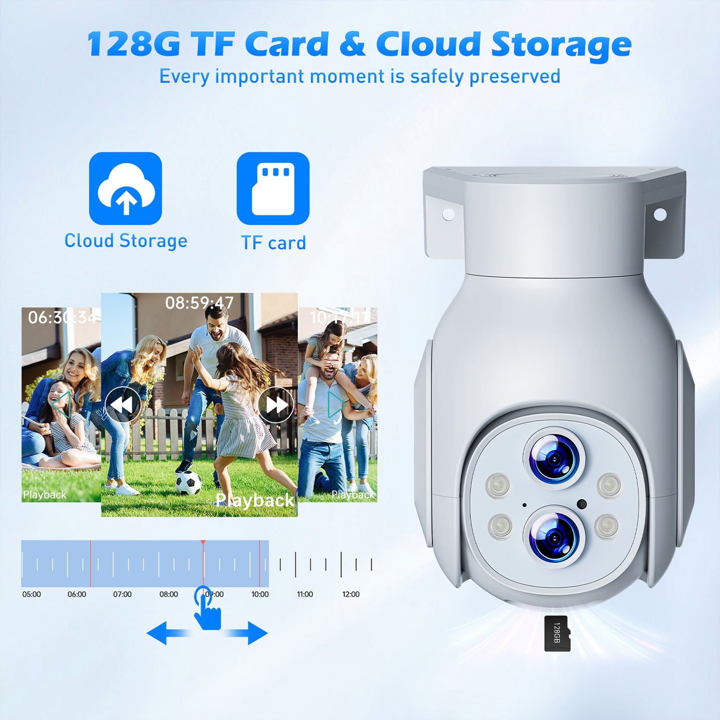 TOGUARD 2 Pack SC22 2K/3MP WiFi Outdoor Security Camera 10X Hybrid Zoom Wireless Dome Surveillance