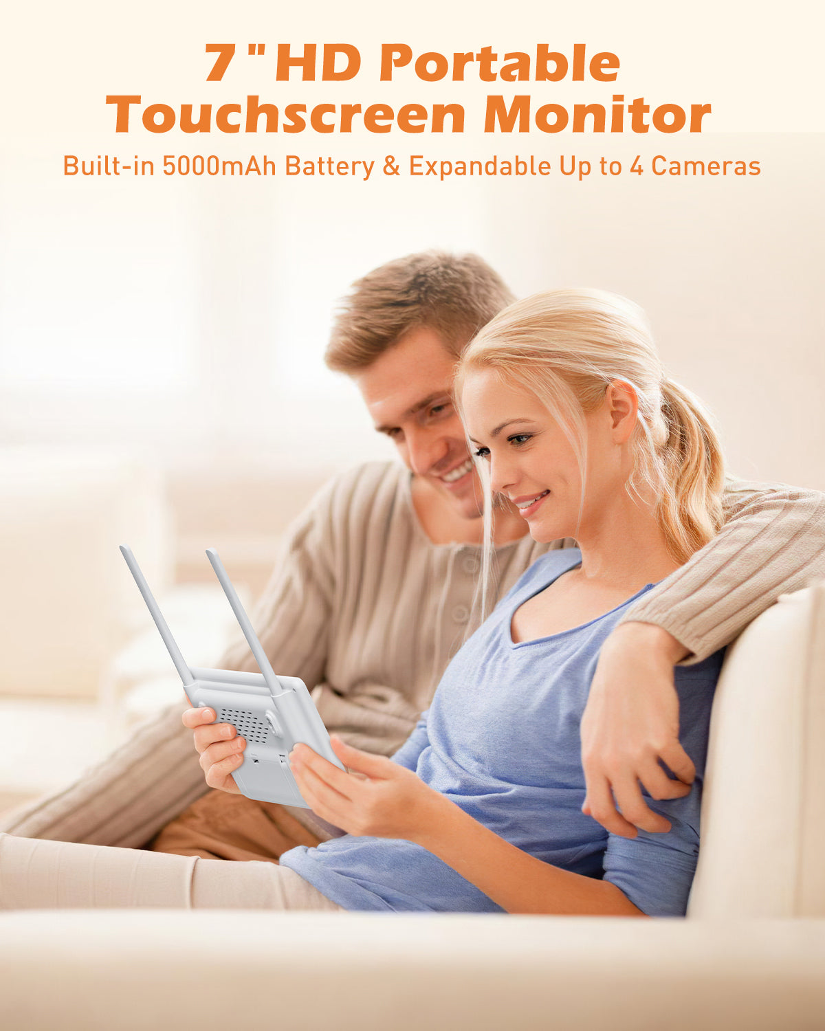 Système de caméra de sécurité CCTV Toguard SC27 2K/3MP extérieur avec moniteur 7" Caméra de surveillance Bullet Connecteur sans fil WiFi