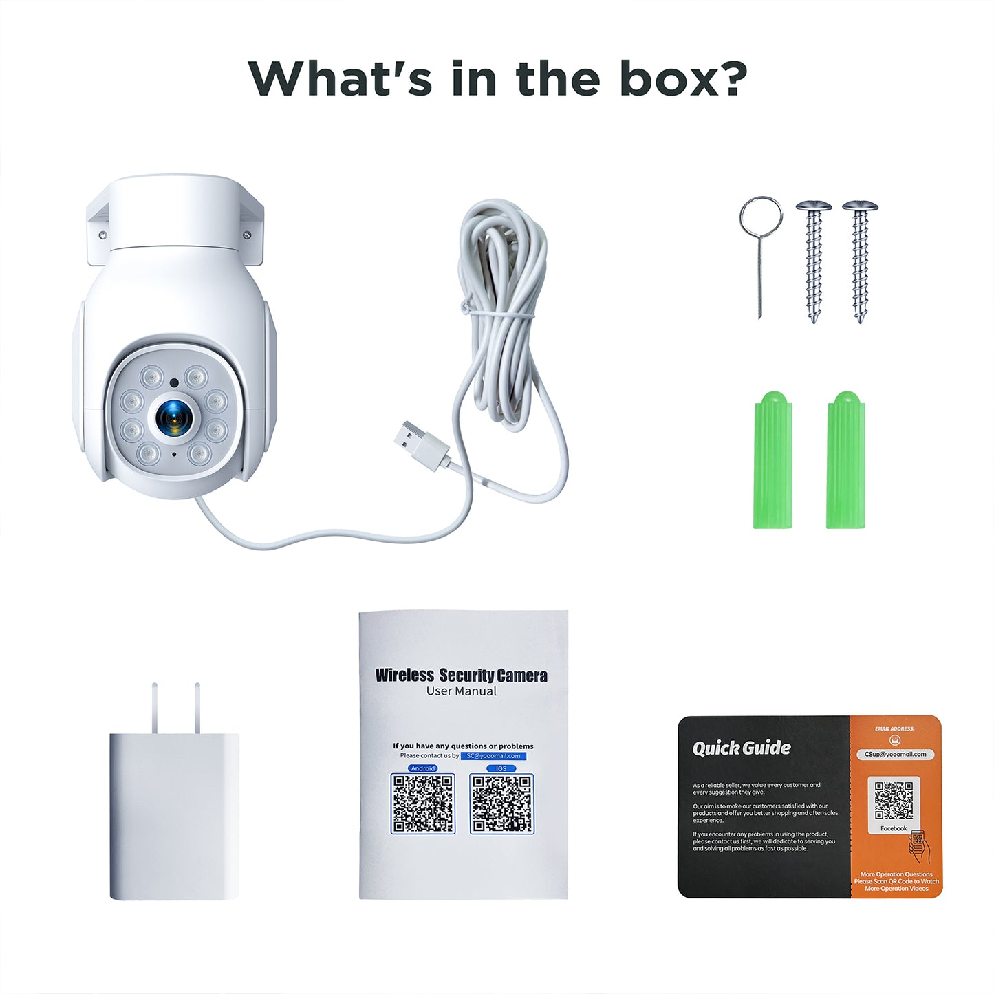 Toguard SC25 2K/3MP WiFi Security Camera Outdoor PTZ Dome Surveillance Camera with SD card