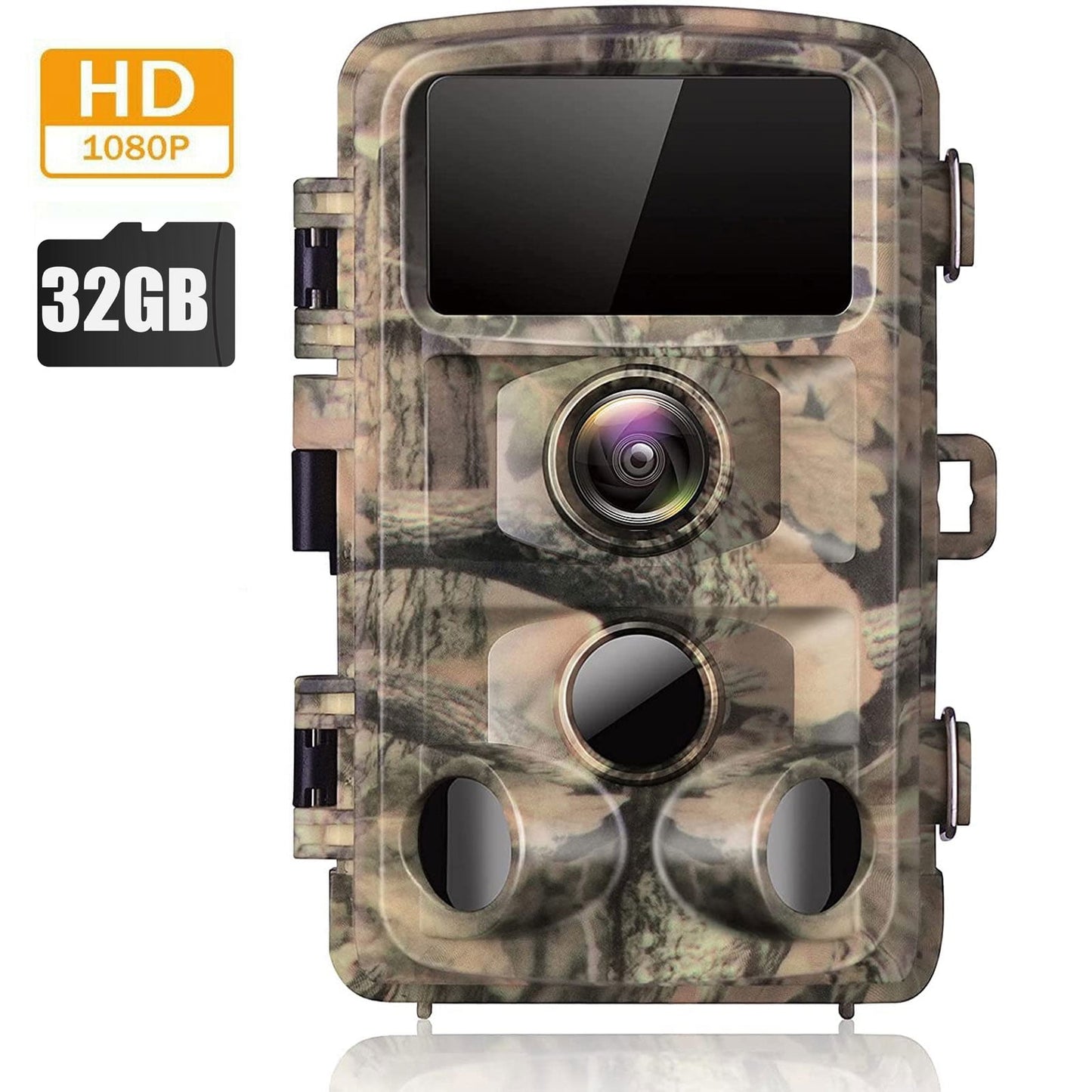 CAMPARK Trail Camera 1080P Game Camera with 3 PIR Night Vision Waterproof Hunting Deer Trail Cam with SD Card