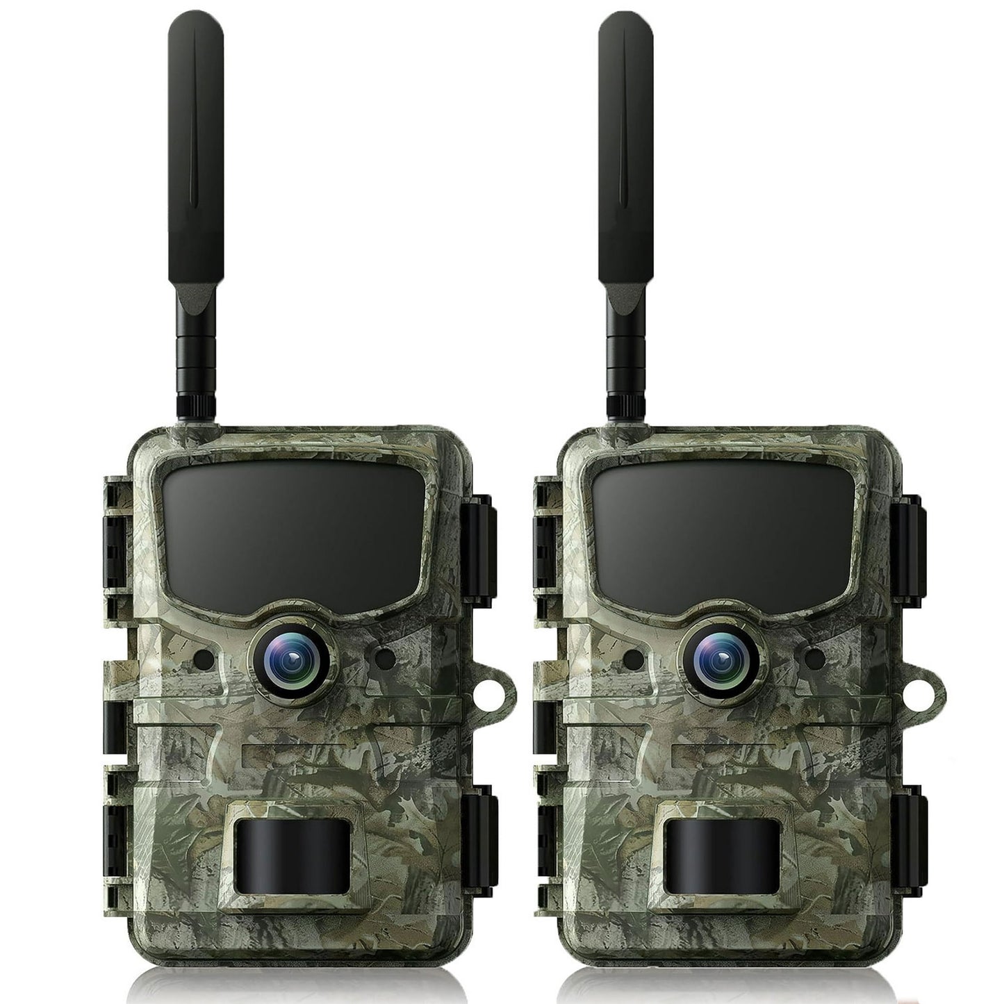 CAMPARK 2 Pack Cellular Trail Camera 4G LTE Send Picture to Cell Phone, Game Cameras with Night Vision Motion Activated Waterproof, APP Control for Wildlife Monitoring