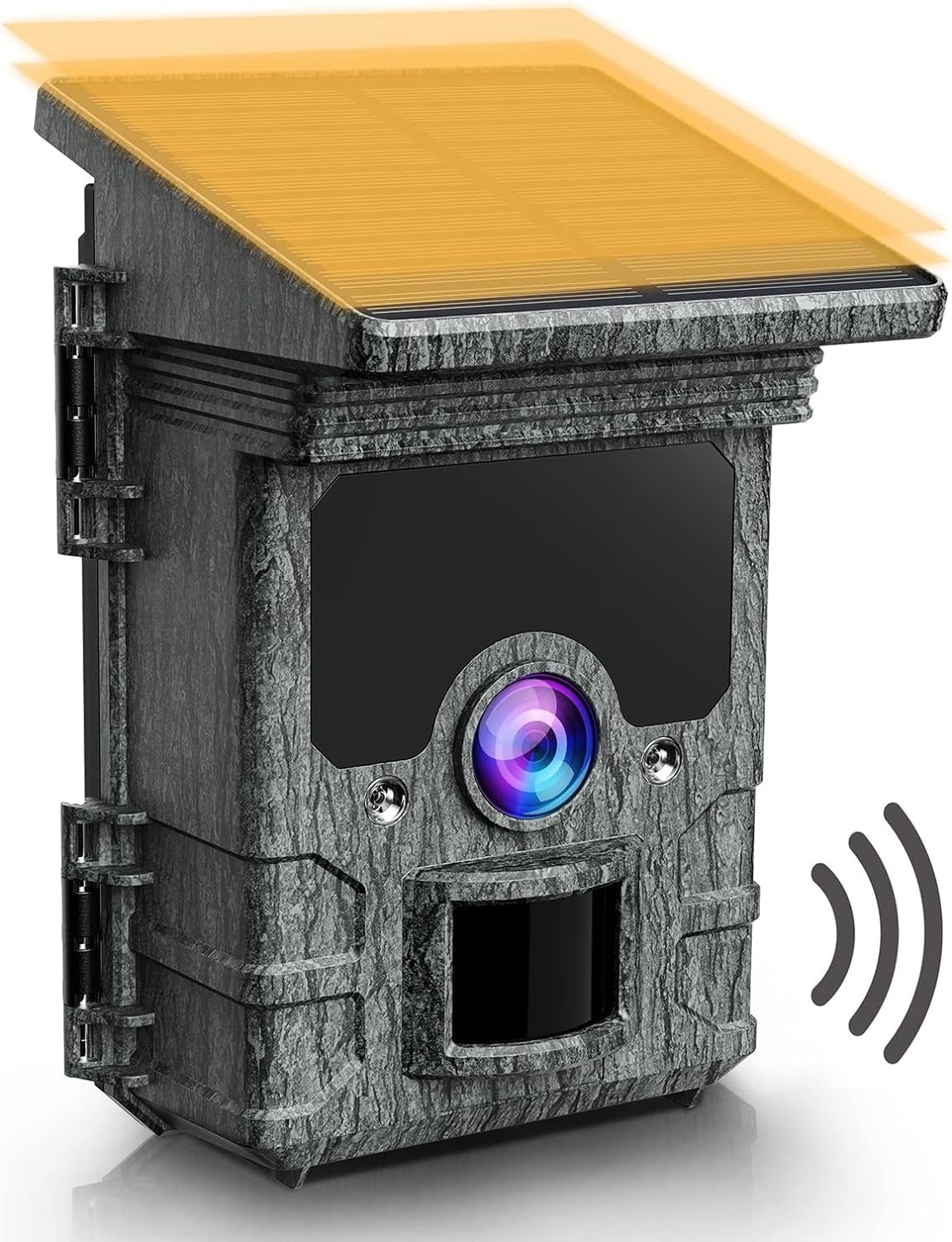 Caméra de chasse solaire CAMPARK WiFi native 4K 30 fps Bluetooth 46 MP avec vision nocturne infrarouge 120 ° grand angle activé par le mouvement étanche IP66 pour la chasse au cerf pour la surveillance de la faune
