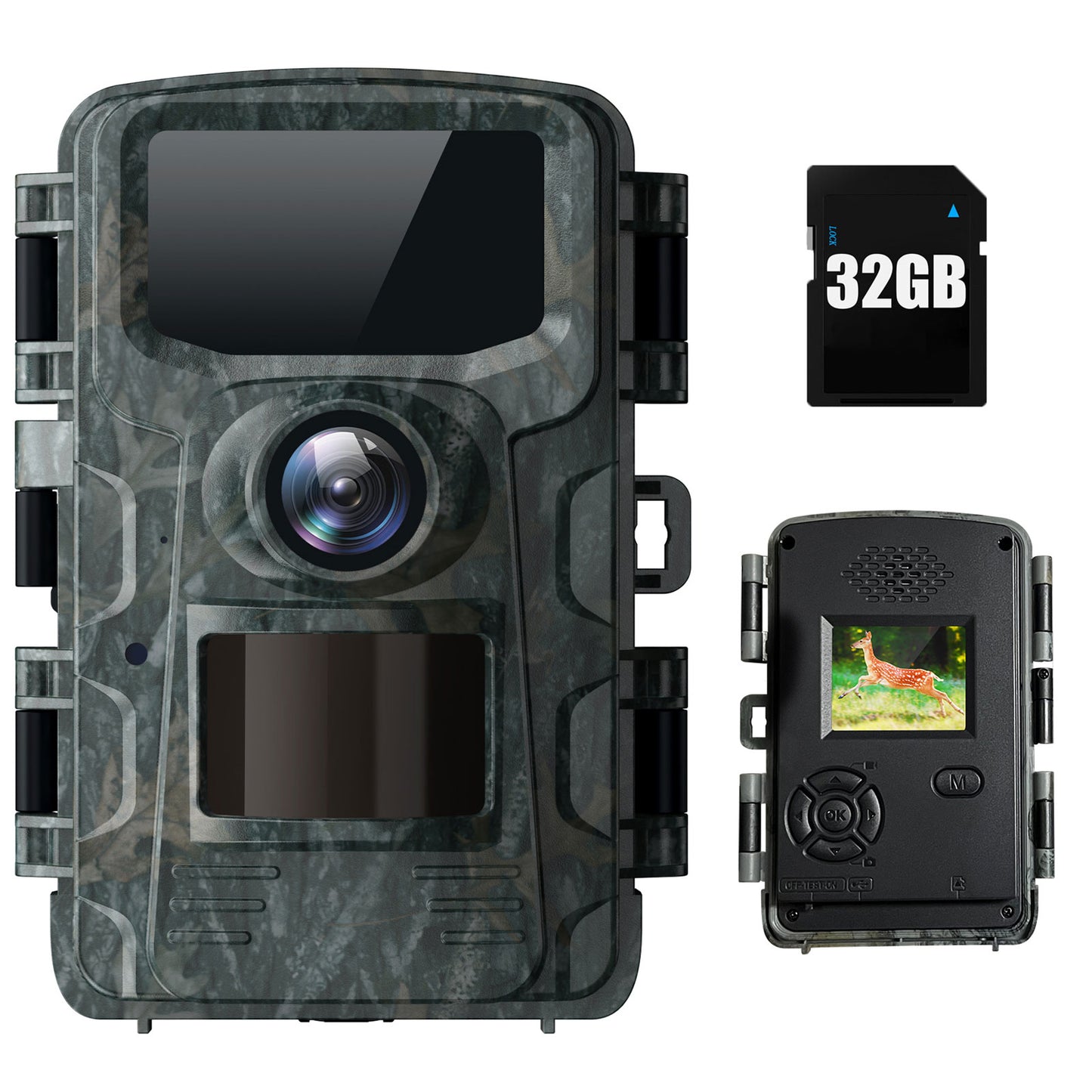 CAMPARK Trail Camera 4K 40MP Game Deer Hunting Camera with Night Vision Waterproof IP66 0.1s Trigger Time Latest Sensor Motion 120° Wide Angel Time-Lapse for Wildlife Monitor Trail Cam with SD Card