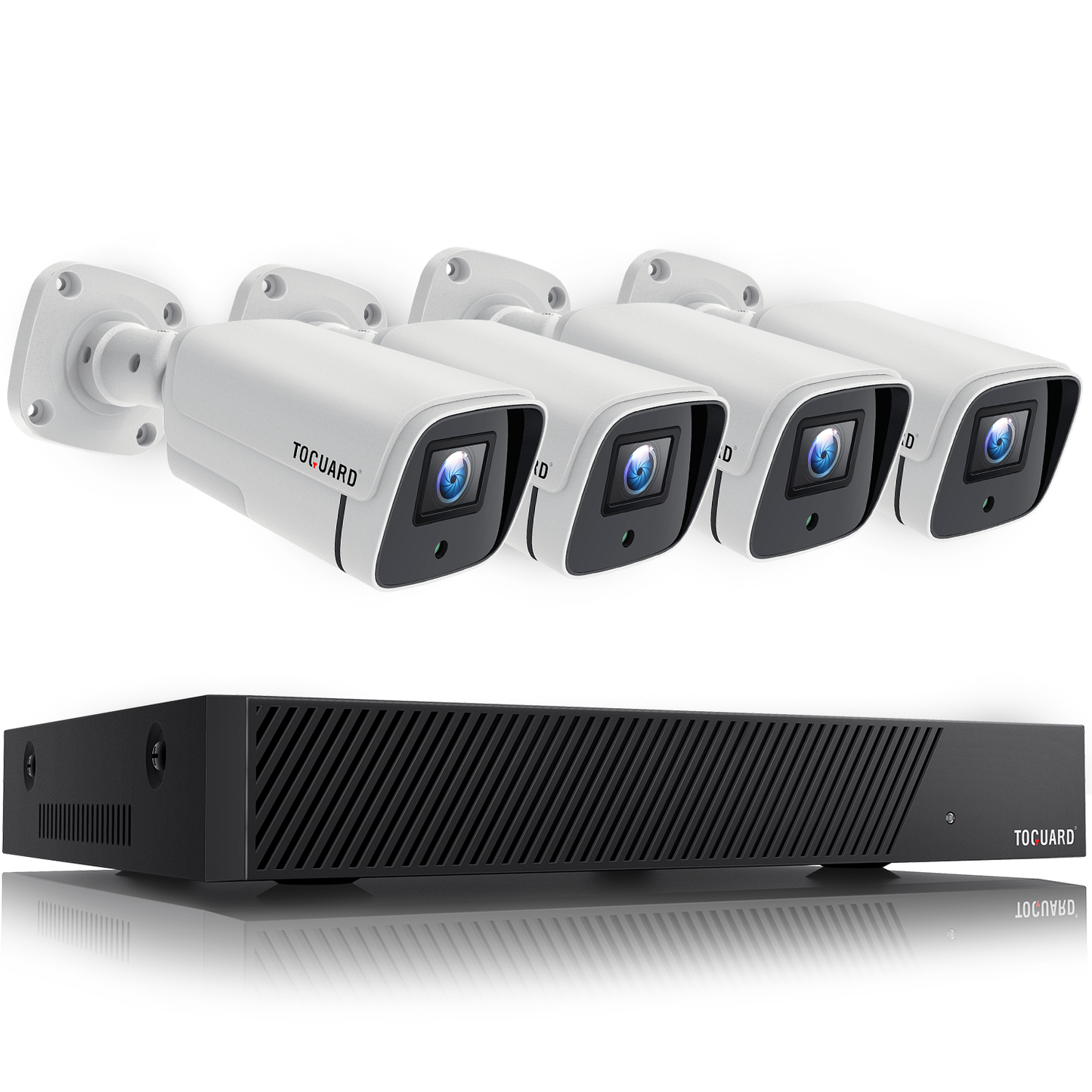 Toguard W504 5MP PoE Home Security Camera System, 8-Channel NVR 4pcs Wired IP Camera Outdoor Surveillance System