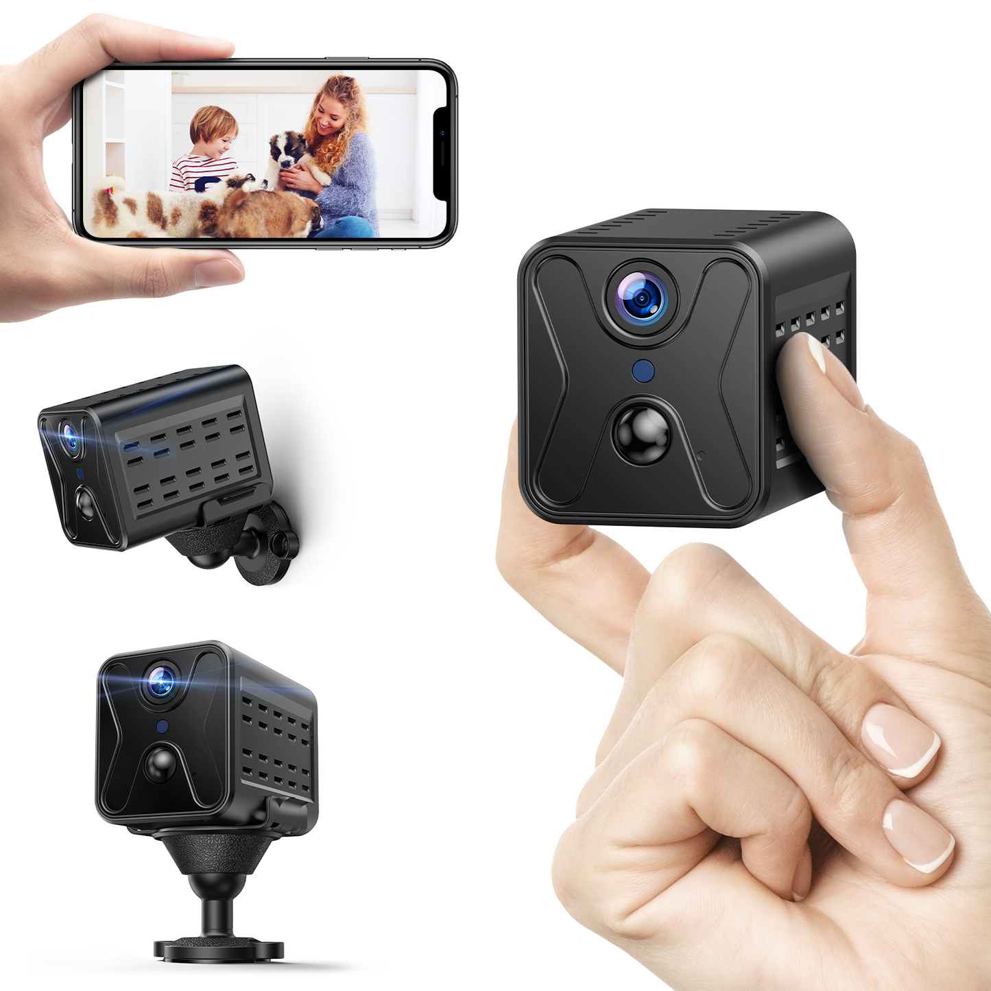 TOGUARD Mini 2800mAh Battery Security Camera with No Glow Night Vision