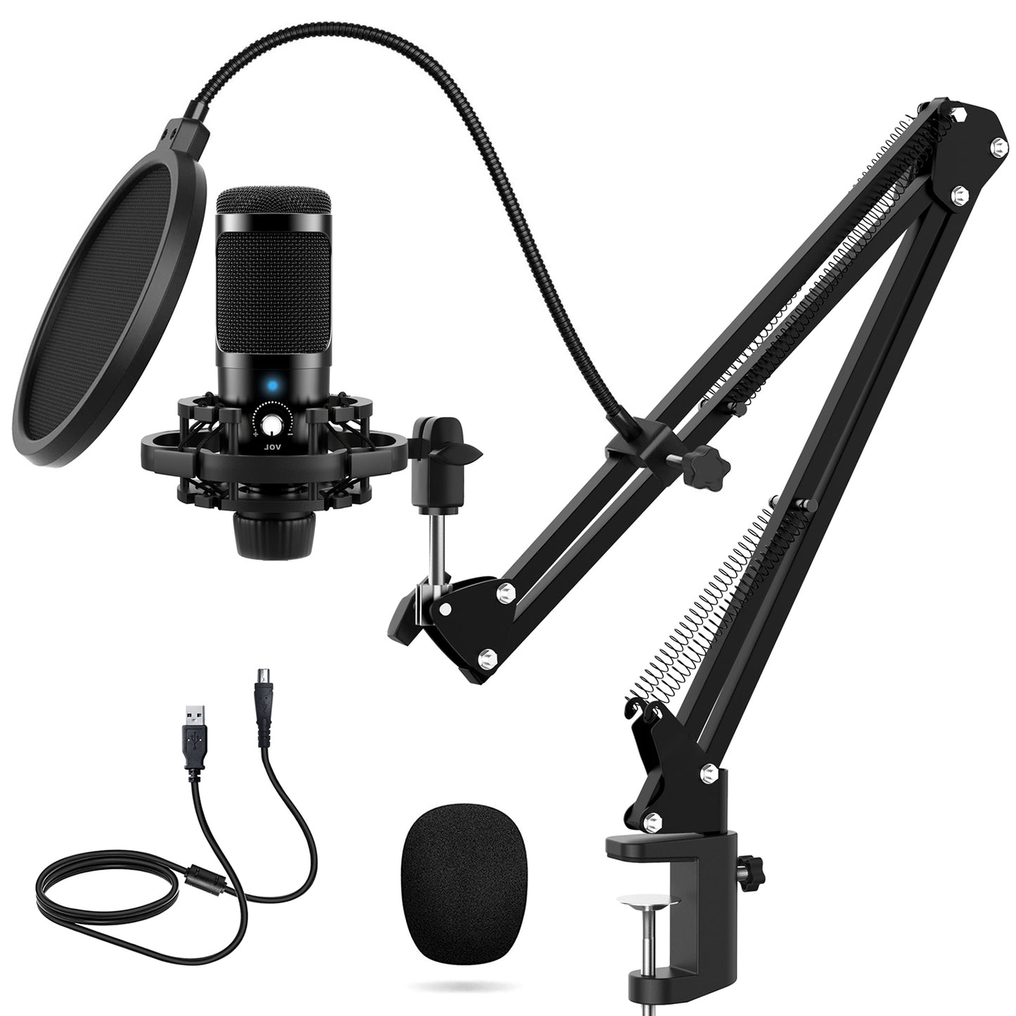 JEEMAK PC USB Microphone Studio Condenser Microphone Kit