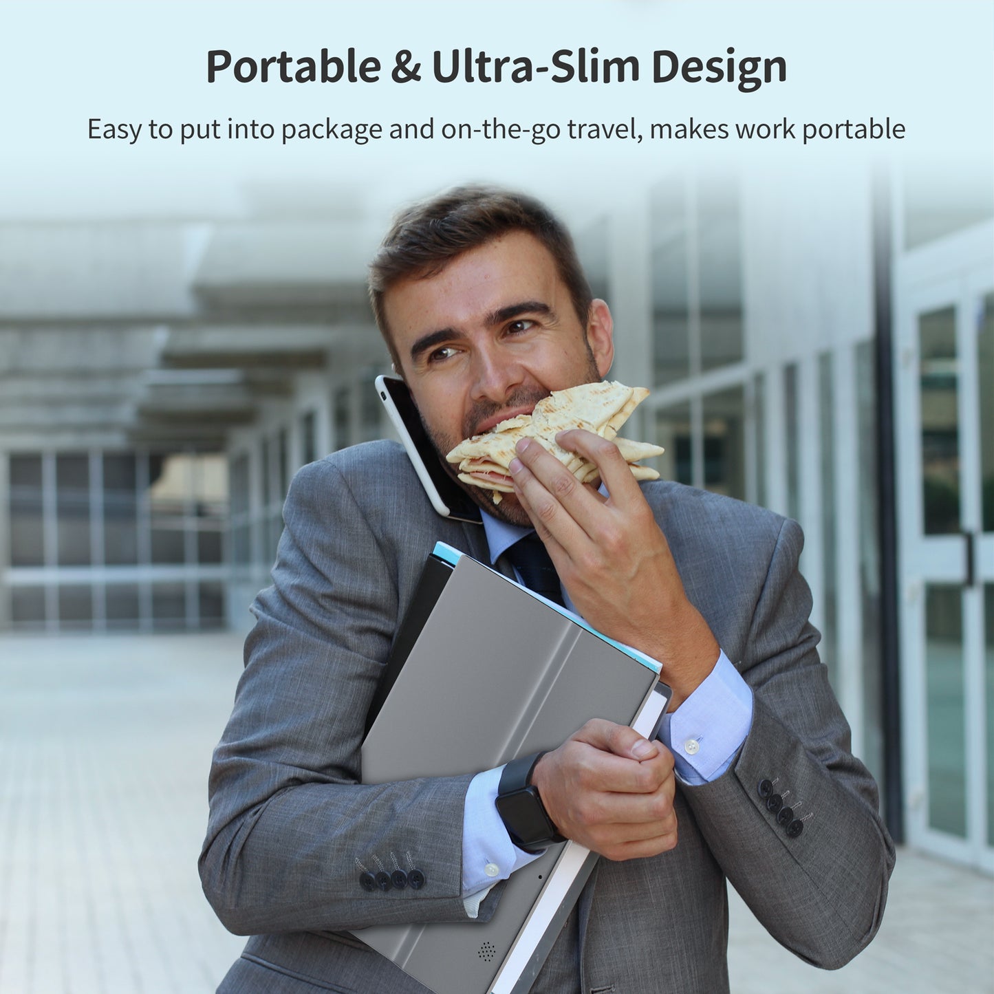 Corprit Portable Monitor,15 inch Full HD 1080P sRGB USB-C Laptop Monitor HDMI Computer Display HDR IPS Gaming Monitor w/Premium Smart Cover & Speakers