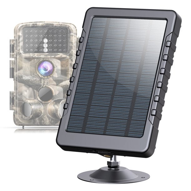 Campark Trail Camera Solar Panel DC Interface 3000mAh 6V 2A Solar Charger Bank Waterproof Compatible for 6V Trail Cameras and Other Trail Cam with DC Interface 6V 2A/ 6V 1.5A