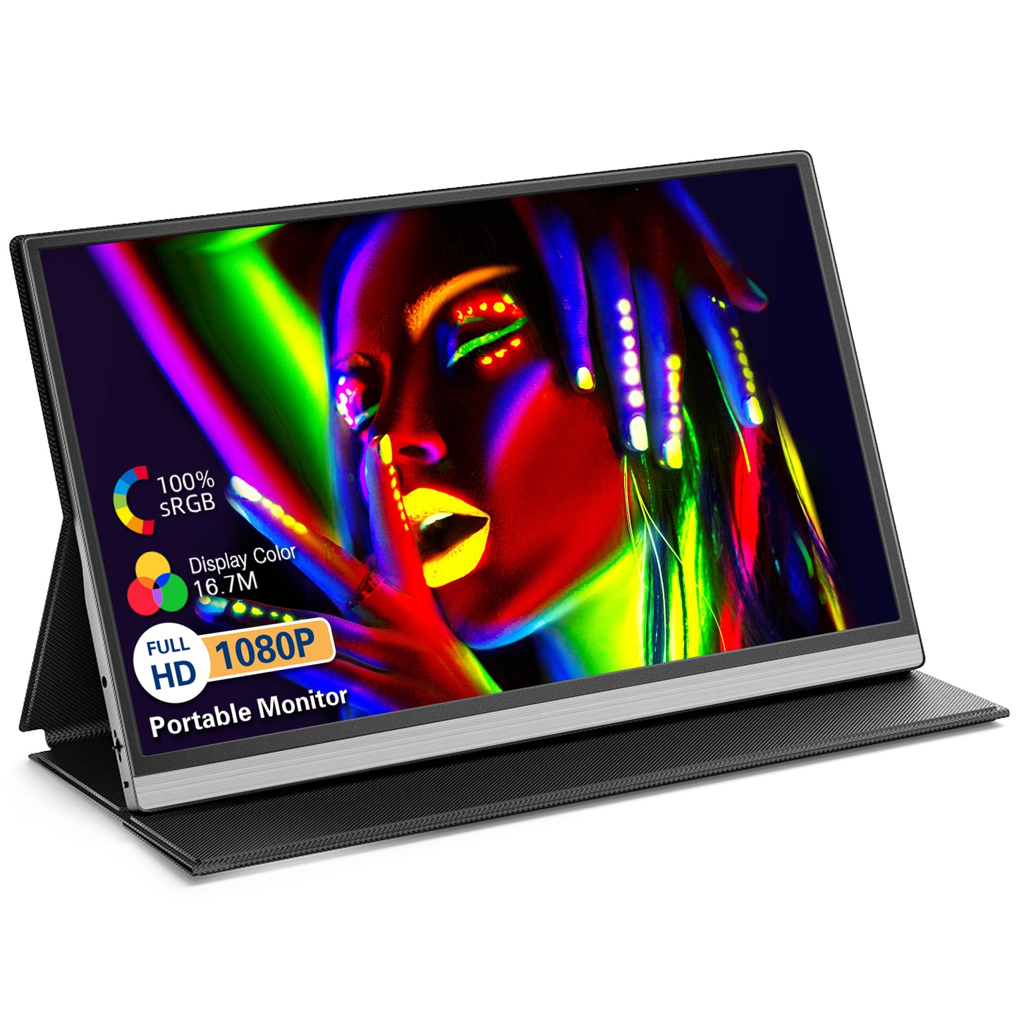 Portable Monitor 100% sRGB 15-inch Computer Monitor Secondary Use for Work, Gaming