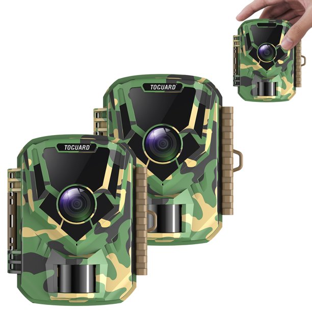 TOGUARD 2 Pack Wildlife Camera 20MP Mini Trail Game Cams Night Vision Waterproof Hunting Trap Cam TFT