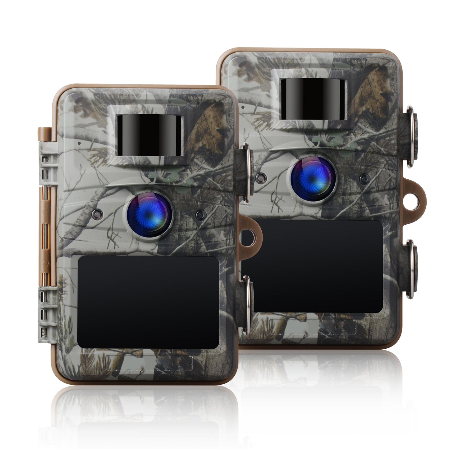 CAMPARK 2パック トレイルカメラ 4K 32MP 無発光 ナイトビジョン ゲームカメラ 屋外狩猟鹿カメラ 2.4インチLCD ループ録画 IP66防水 0.1秒モーション起動 トレイルゲームカメラ 野生動物監視用