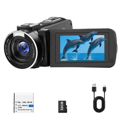 Campark AC25 1080P 30FPS Video Camera 48MP Photo 3" 270° Screen Digtal Camcorder for Kids Teens Students