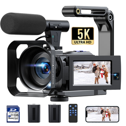 Campark Dual Lens 5K 25FPS Video Camera 56MP Photo 3" Touch Screen Digital Camcorder for Vlogging Youtube