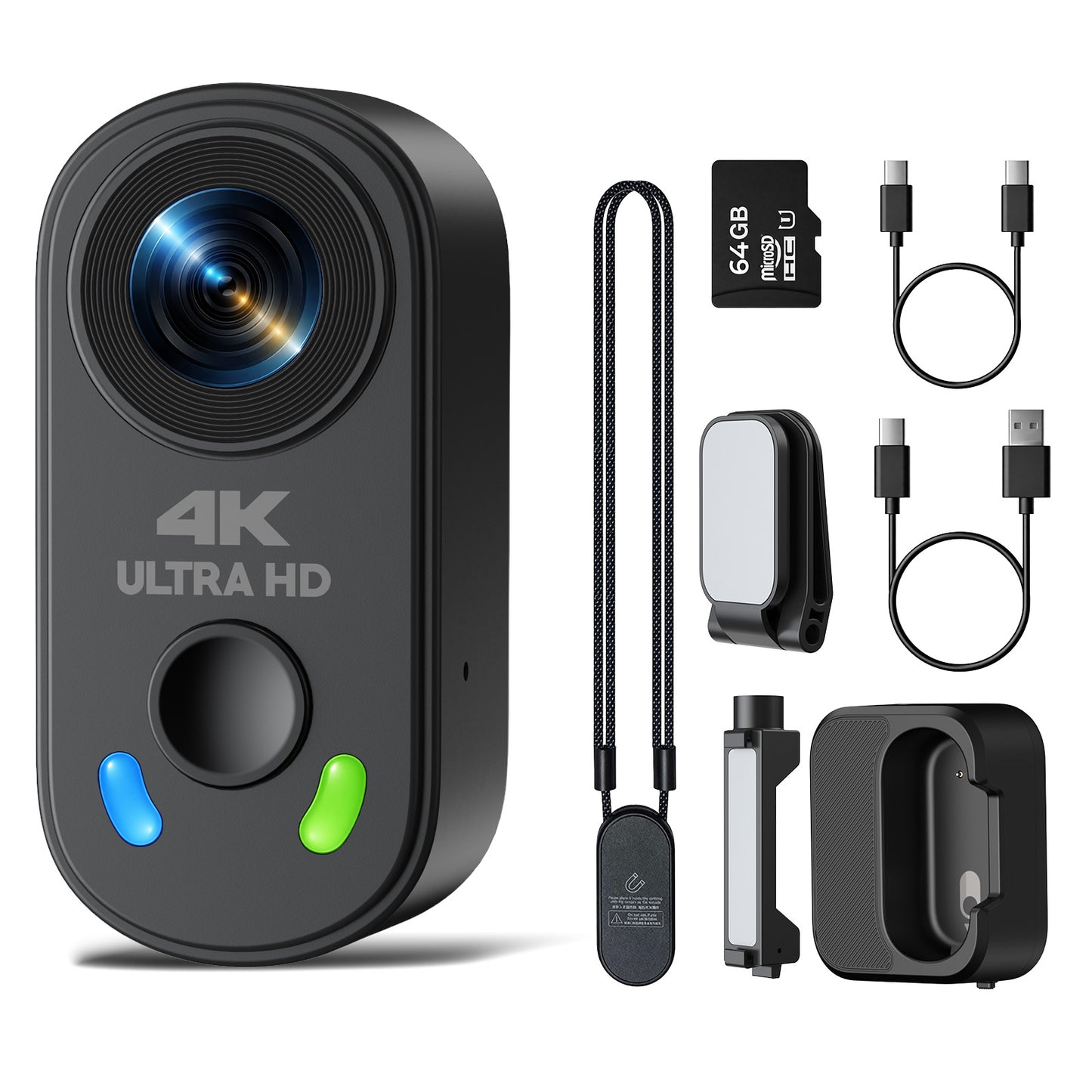 Campark AC29 Action Camera POV Portable Body Camera, Vlogging Camera