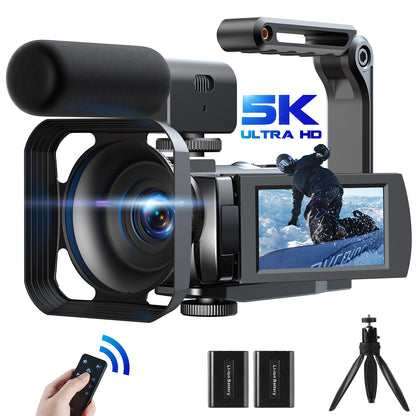 Campark 5K 25FPS Video Camera 56MP Photo 3" Touch Screen Digital Camcorder for Vlogging Youtube