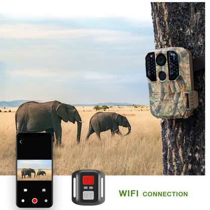 Campark WiFi Trail Camera 24MP 1296P Bluetooth Game Camera with Night Vision Waterproof IP66 Motion Activated