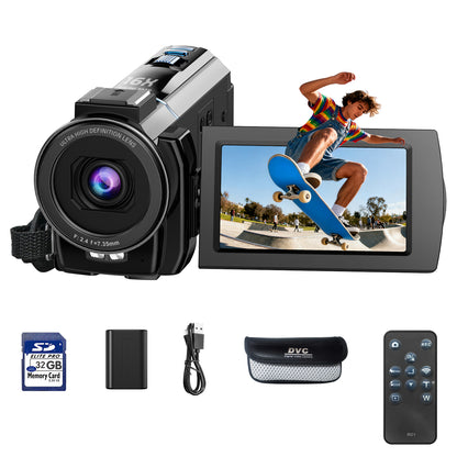Caméra vidéo Campark AC13 4K 30FPS 42MP Photo 3” Écran 270° Caméscope numérique pour Vlogging Youtube 