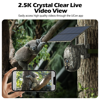 CAMPARK 4G LTE セルラーソーラートレイルカメラ SIM&amp;SDカード付き 2.5K 屋外ワイヤレスゲームハンティングセキュリティカメラ パン 360° チルト 90° ナイトビジョン リモートライブビュー IP66 防水 モーションアラート WiFiなし