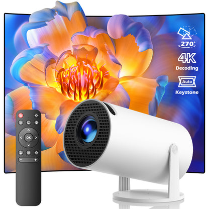 Campark Projector with WiFi and Bluetooth, Mini Projector, 4K 1080P Support Portable Wireless Movie Projectors 220° Rotatable 130'' Screen Auto Keystone Compatible with HDMI/iPhone/TV Stick for Bedroom