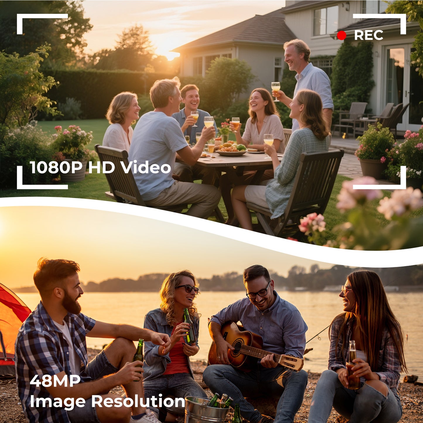 Campark AC25 1080P 30FPS Video Camera 48MP Photo 3" 270° Screen Digital Camcorder for Kids Teens Students