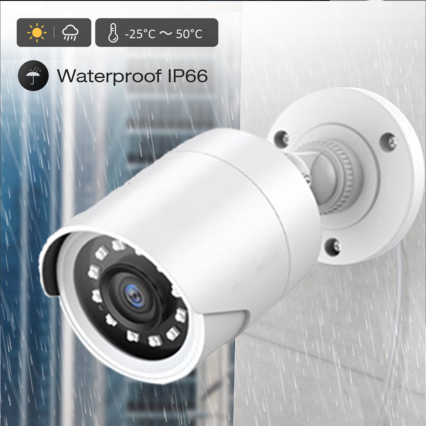 Toguard SC35 8CH Wired Security Camera System Outdoor with 500GB Hard Drive 8pcs 1080P Bullet Surveillance Cameras HDMI Connector