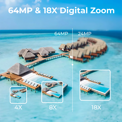 Campark AC22 4K 30FPS Video Camera 64MP Photo 3" 270° Screen Digital Camcorder for Vlogging Youtube