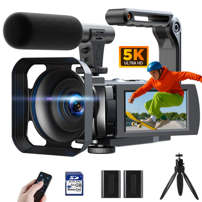 Campark 5K Camcorder Video Camera with Microphone 3" Touch Screen 56MP Vlogging Cameras for YouTube (Copy) (Copy) (Copy)