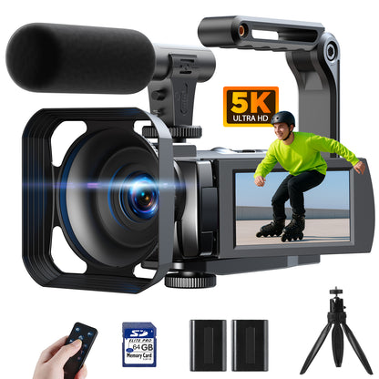 Campark AC12 5K 25FPS Video Camera 56MP Photo 3”Touch Screen Digital Camcorder