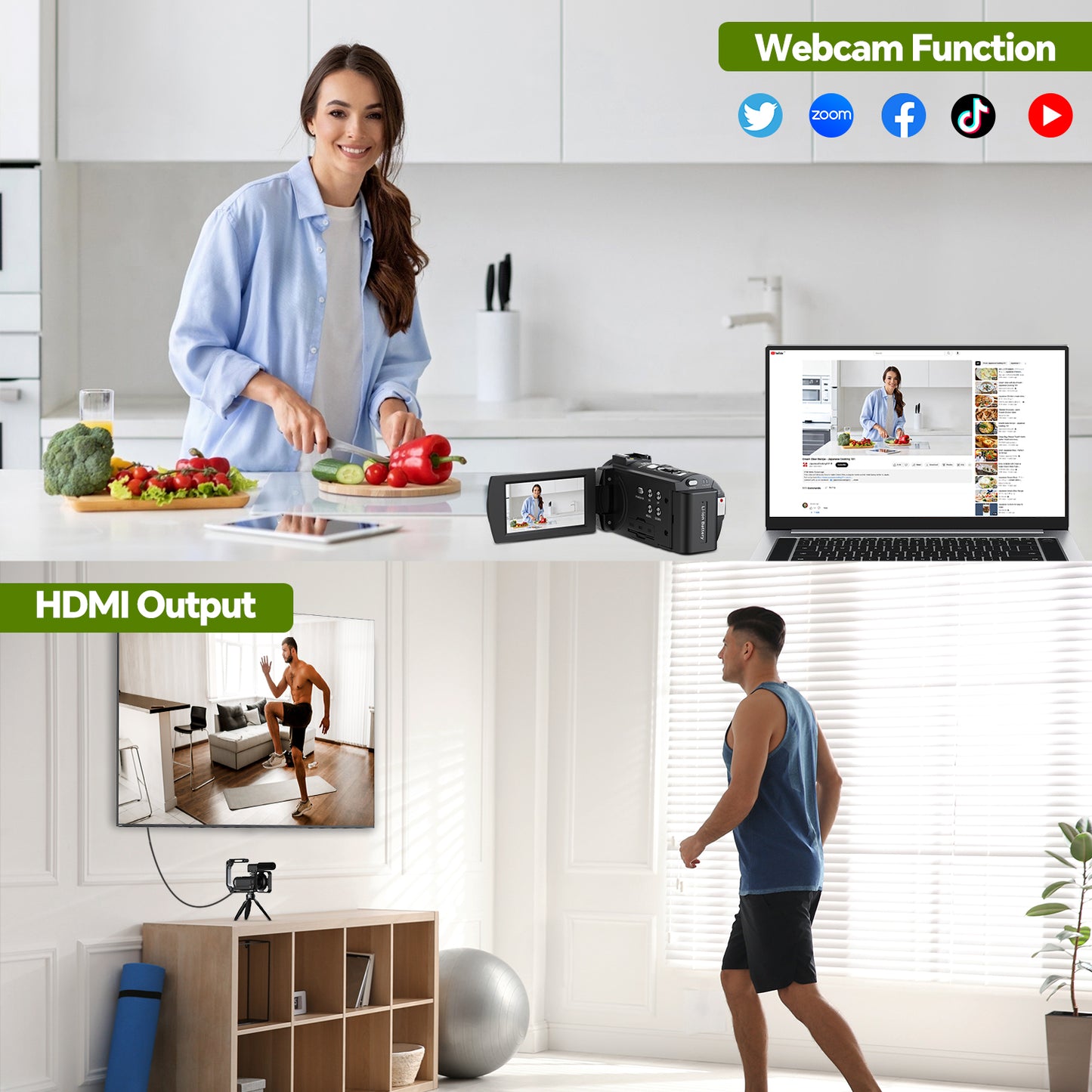 Campark AC12 5K 25FPS Video Camera 56MP Photo 3”Touch Screen Digital Camcorder