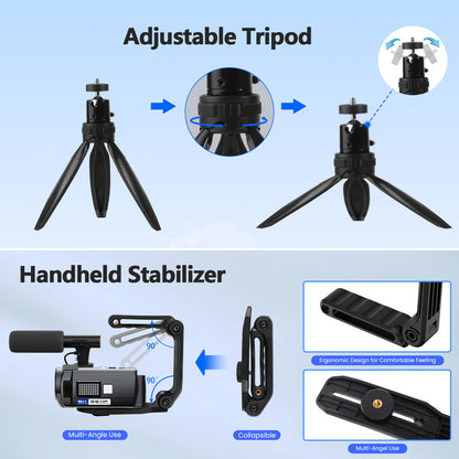 Campark AC12 5K 25FPS Video Camera 56MP Photo 3”Touch Screen Digital Camcorder