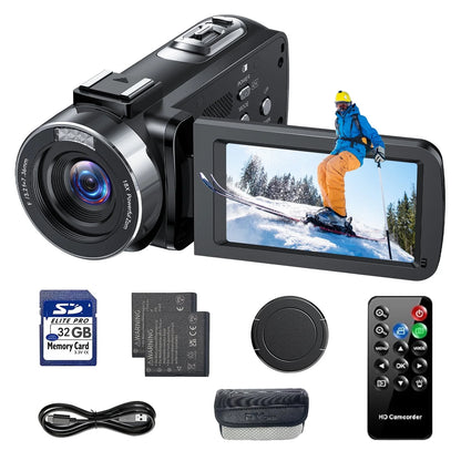 Campark Caméra vidéo 4K 30 FPS 42 MP Photo 3" Écran 270° Caméscope numérique pour Vlogging Youtube 