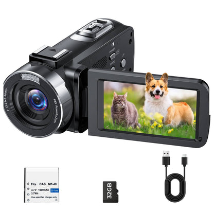 Campark AC25 1080P 30FPS Video Camera 48MP Photo 3" 270° Screen Digital Camcorder for Kids Teens Students