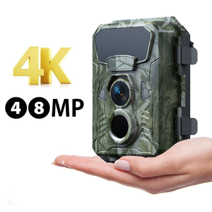 Campark Trail Camera 4K 48MP Hunting Game Camera with Infrared Night Vision Motion Activated Waterproof IP66 0.1s Trigger Time Lapse 2.0" LCD Trail Wildlife Cam Surveillance Monitors