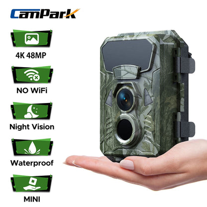 CAMPARK トレイルカメラ 1080P ゲームハンティングカメラ 低輝度ナイトビジョン IP56 防水 モーションアクティベート アウトドア トレイル 鹿カメラ 野生動物モニタリング用 2.4 インチ LCD スクリーン