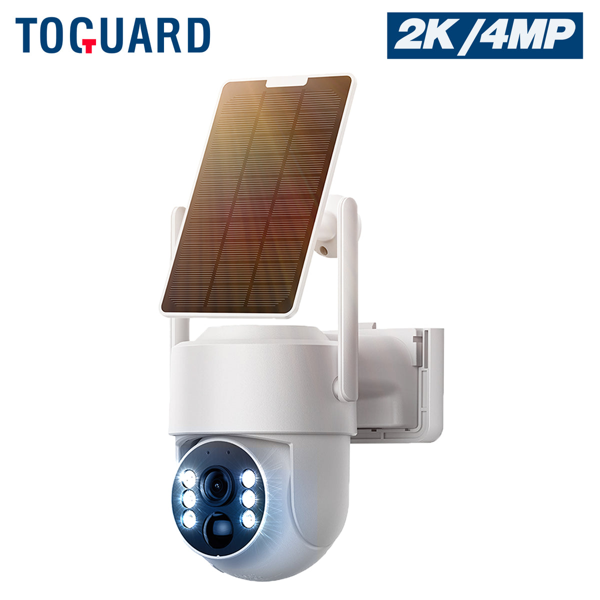 Toguard BC1027 2K/4MP Solar Security Camera Wireless Dome Surveillance Camera