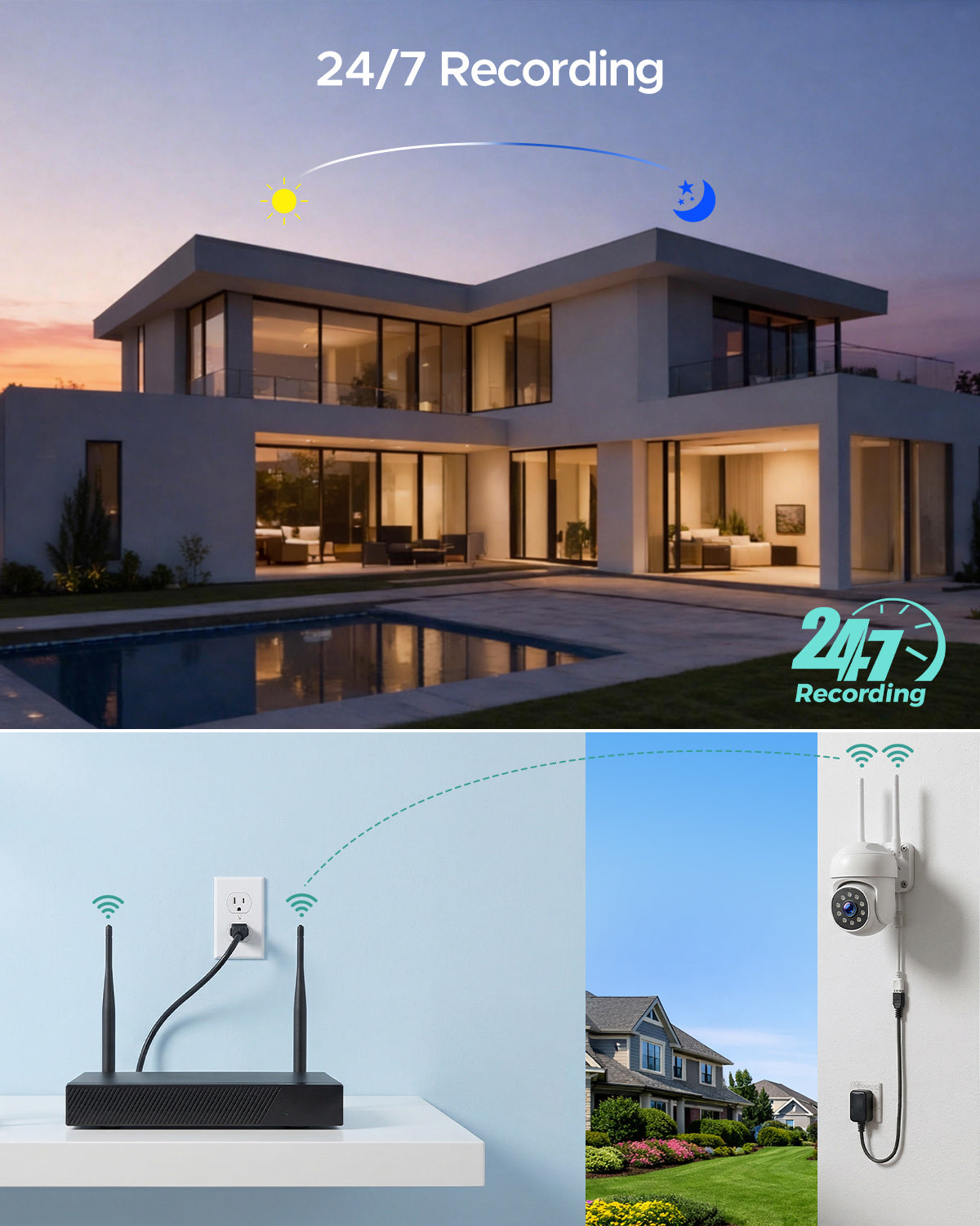 TOGUARD SC54 Wired Security Camera System Outdoor with 500GB Hard Drive
