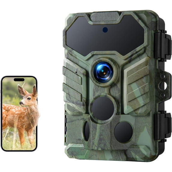 CAMPARK 1080P 32MP Trail Game Camera WiFi Hunting Deer Camera with Infrared Night Vision Waterproof Trail Cam for Wildlife Monitoring