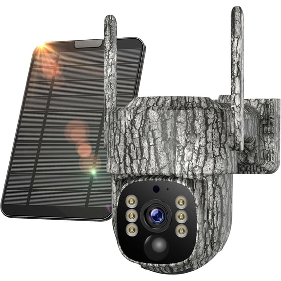 Campark Cellular Trail Camera 4G Solar 2.5K 360° View Human Auto Tracking Live Feed Night Vision Waterproof for Hunting Outdoor Security No Wifi Need