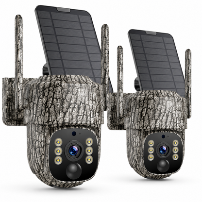 Caméra de chasse cellulaire CAMPARK sans fil 4G LTE, caméra de jeu solaire avec carte SIM, panoramique à 360 °, inclinaison à 90 °, vision nocturne 2K, vue en direct, étanche, stockage dans le cloud, mouvement PIR, caméra de sécurité de chasse sans WiFi