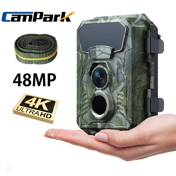 Campark Trail Camera 4K 48MP Hunting Game Camera with PIR Night Vision Motion Activated Waterproof
